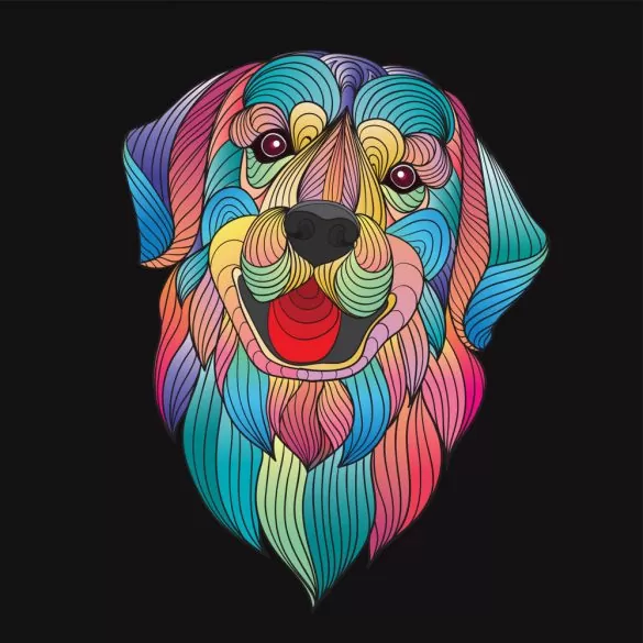 colorful-stylized-golden-retriever-dog-head